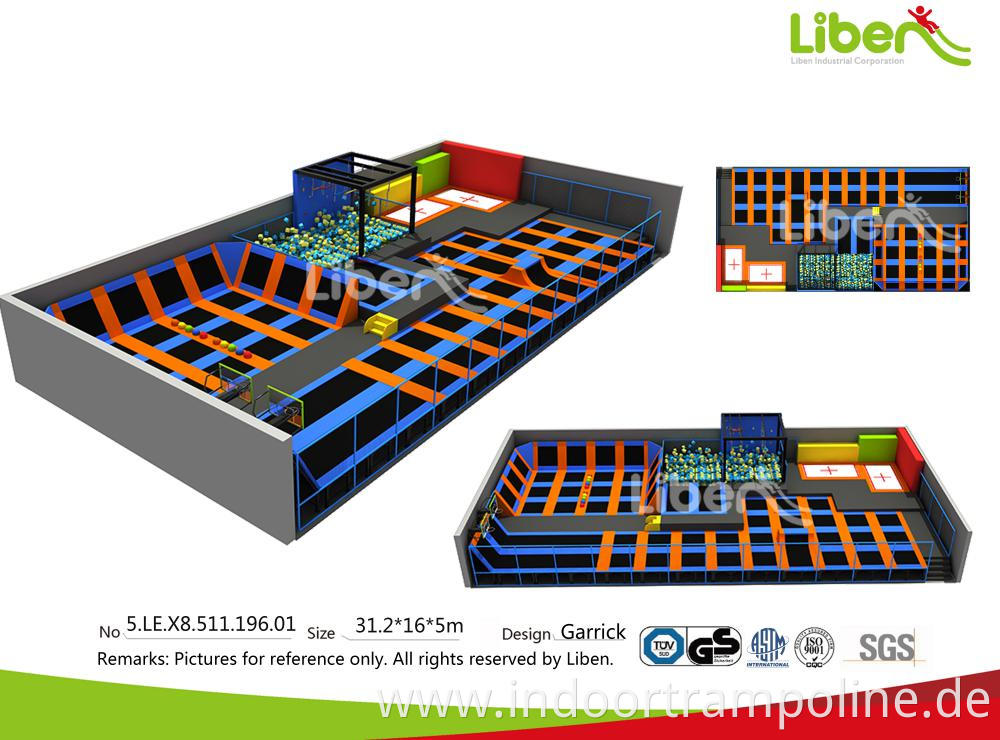 outdoor gymnastic trampoline with trampoline walls